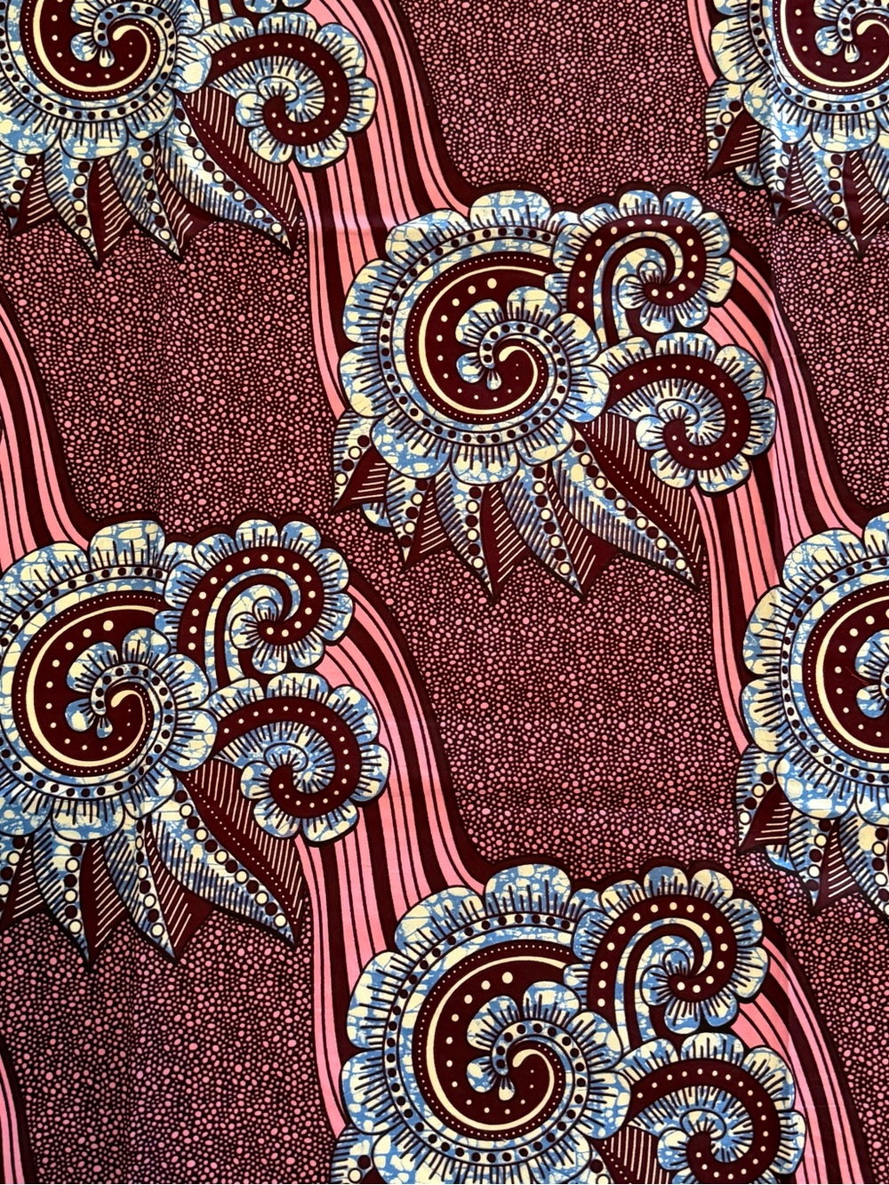 Bold Floral Swirl Vibrant Color Cotton Floral
